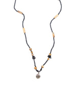 Load image into Gallery viewer, Black Wood Shell Necklace
