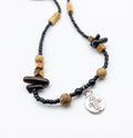 Black Wood Shell Necklace