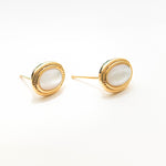 Load image into Gallery viewer, Golden Classical Oval Stud Earrings
