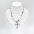 Cross Pendant Pearl Necklace