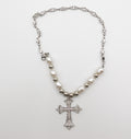 Cross Pendant Pearl Necklace