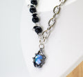 Cyber Rhinestones Beaded Necklace