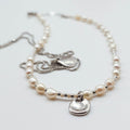 Double Chain Beaded Pearl Necklace