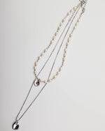 Load image into Gallery viewer, Double Chain Beaded Pearl Necklace
