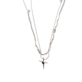 Star Pendant Double Chain Necklace