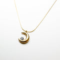 Gold Moon Stone Necklace