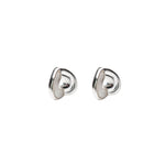 Load image into Gallery viewer, Silver Heart to Heart Stud Earrings
