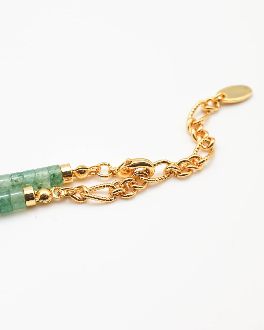 Cylinder Chalcedony Stone Necklace