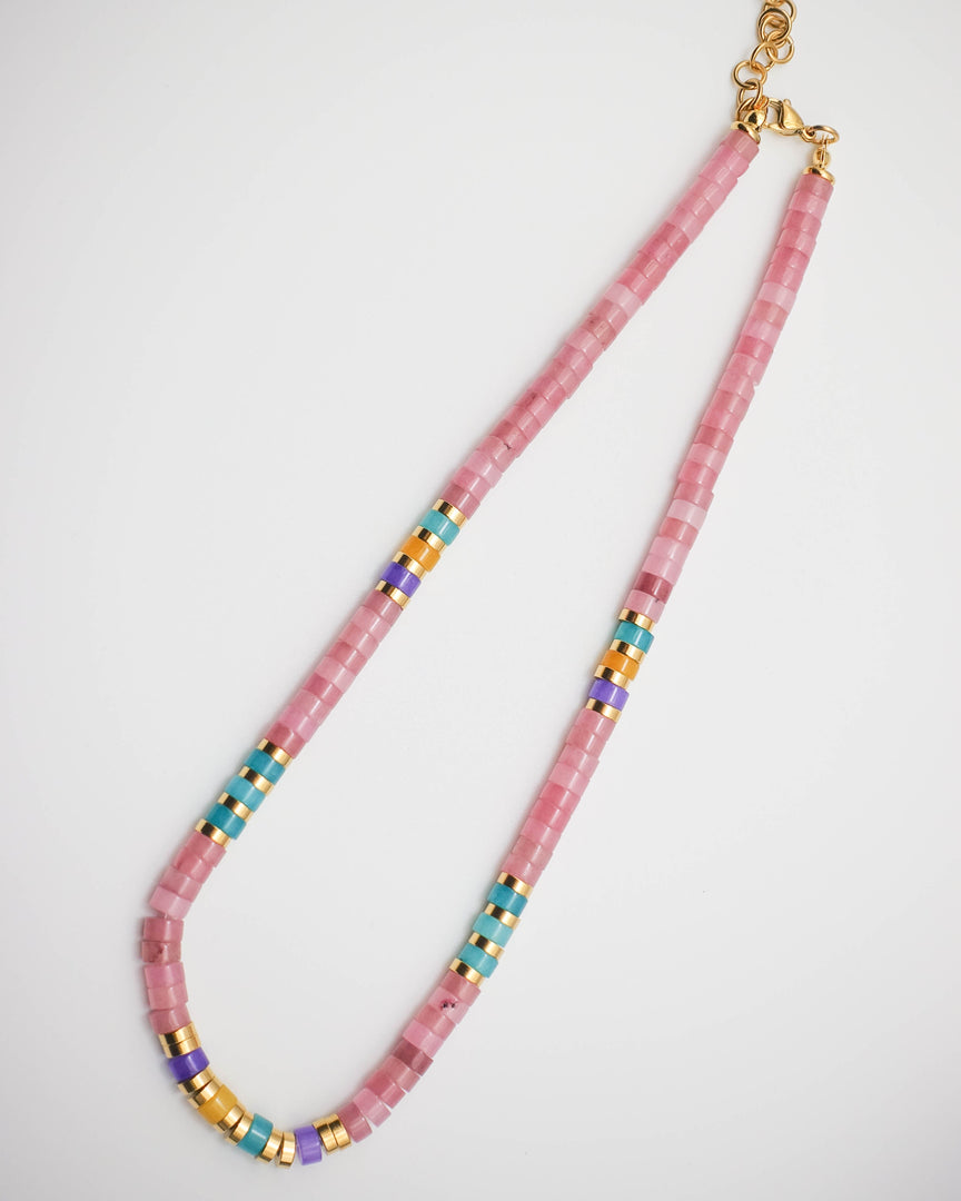 Macaron Chalcedony Stone Necklace