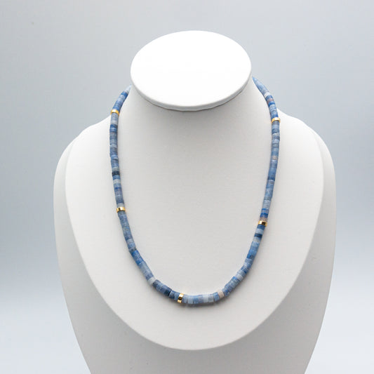 Blue Calcite Stone Necklace