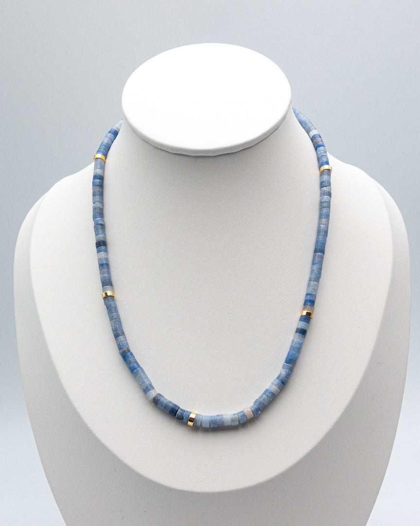 Blue Calcite Stone Necklace