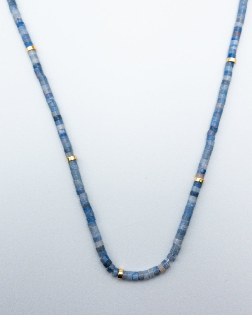 Blue Calcite Stone Necklace