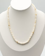 Load image into Gallery viewer, Egg Cream Chalcedony Stone Necklace
