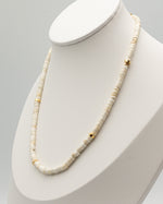 Load image into Gallery viewer, Egg Cream Chalcedony Stone Necklace
