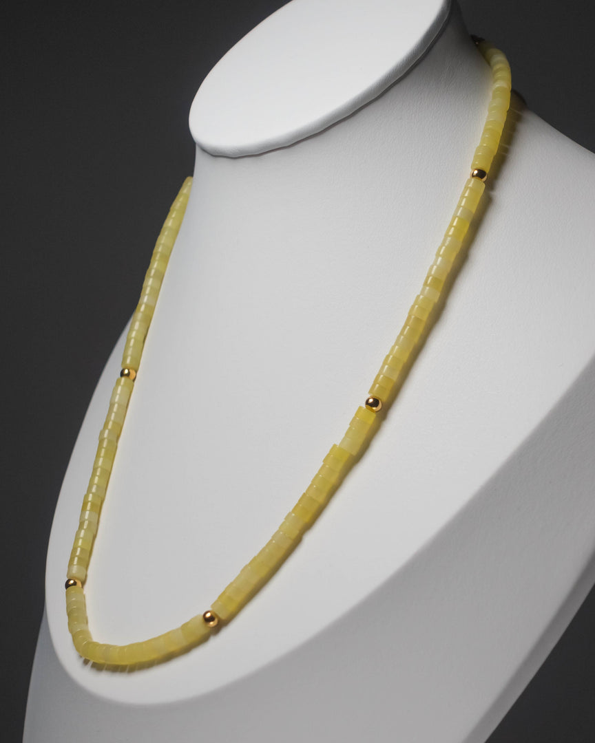 Lemon Chalcedony Stone Necklace