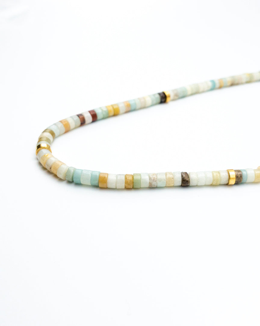 Rainbow Calcite Stone Necklace