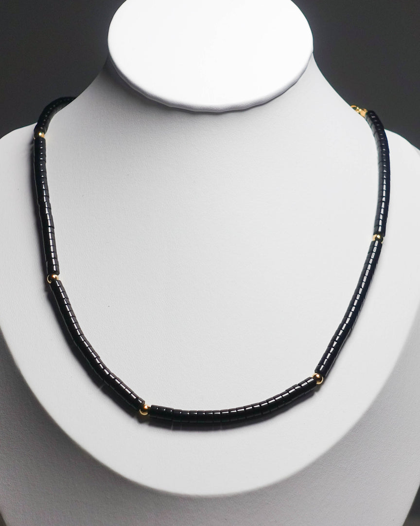 Black Agate Stone Necklace