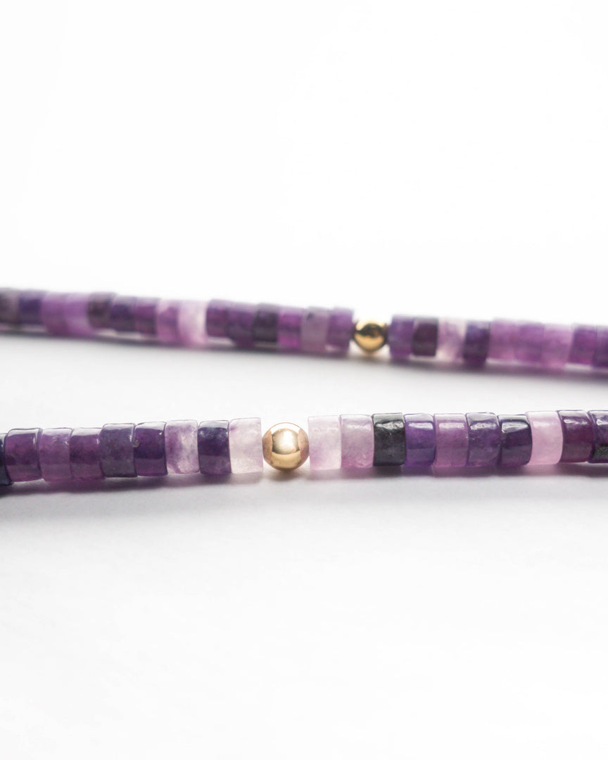 Purple Charoite Stone Necklace