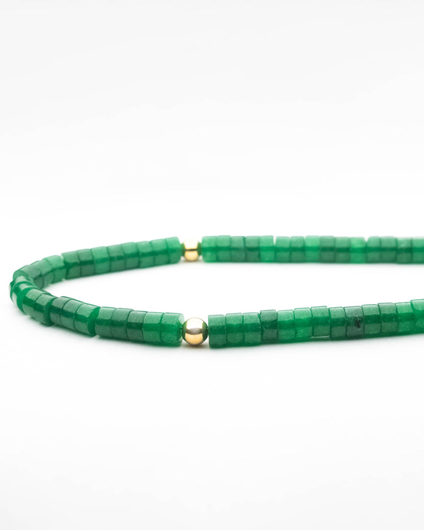 Green Chalcedony Stone Necklace