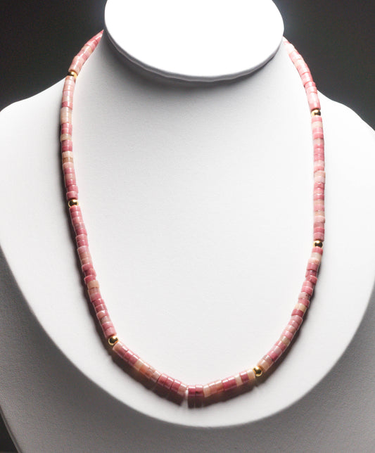 Pink Jade Stone Necklace