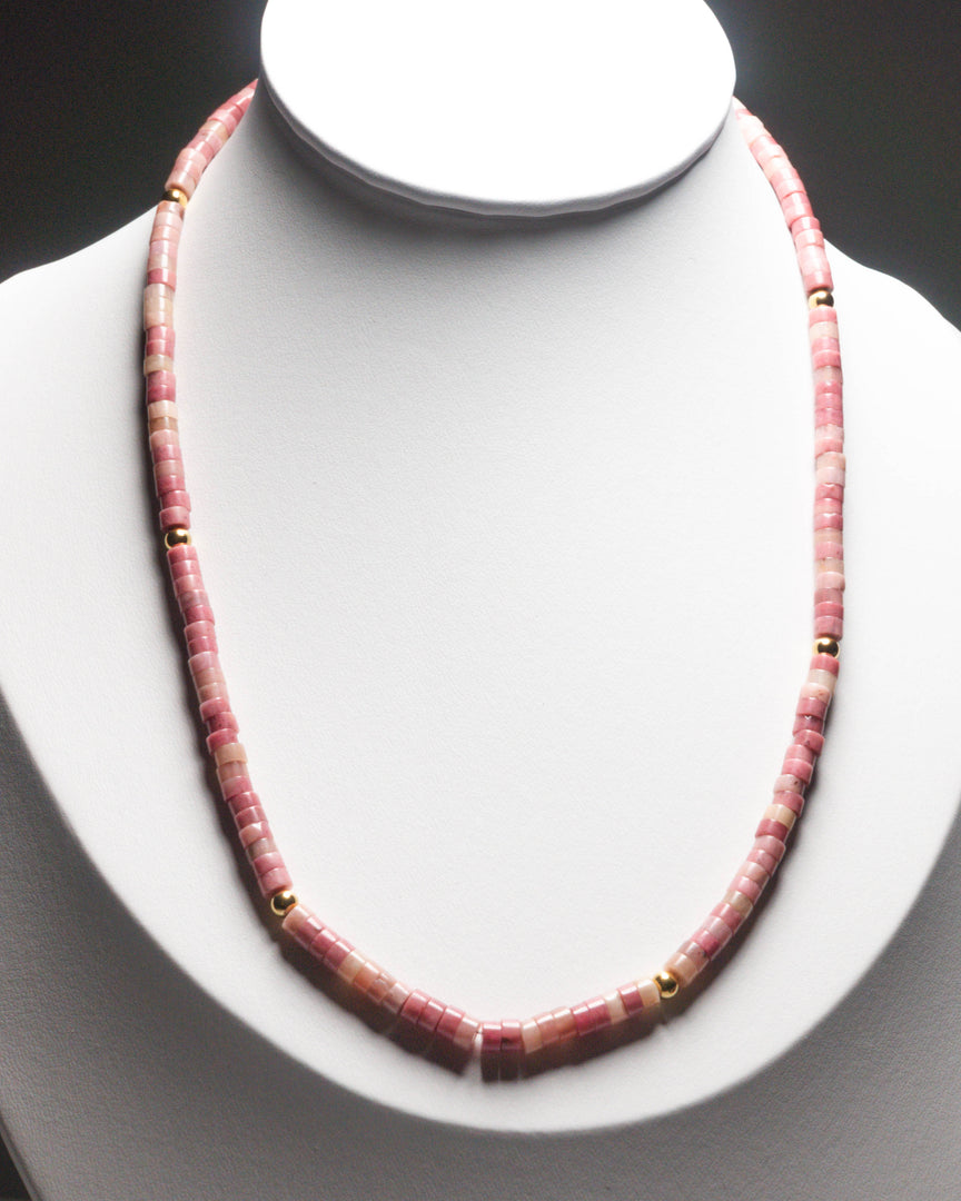 Pink Jade Stone Necklace