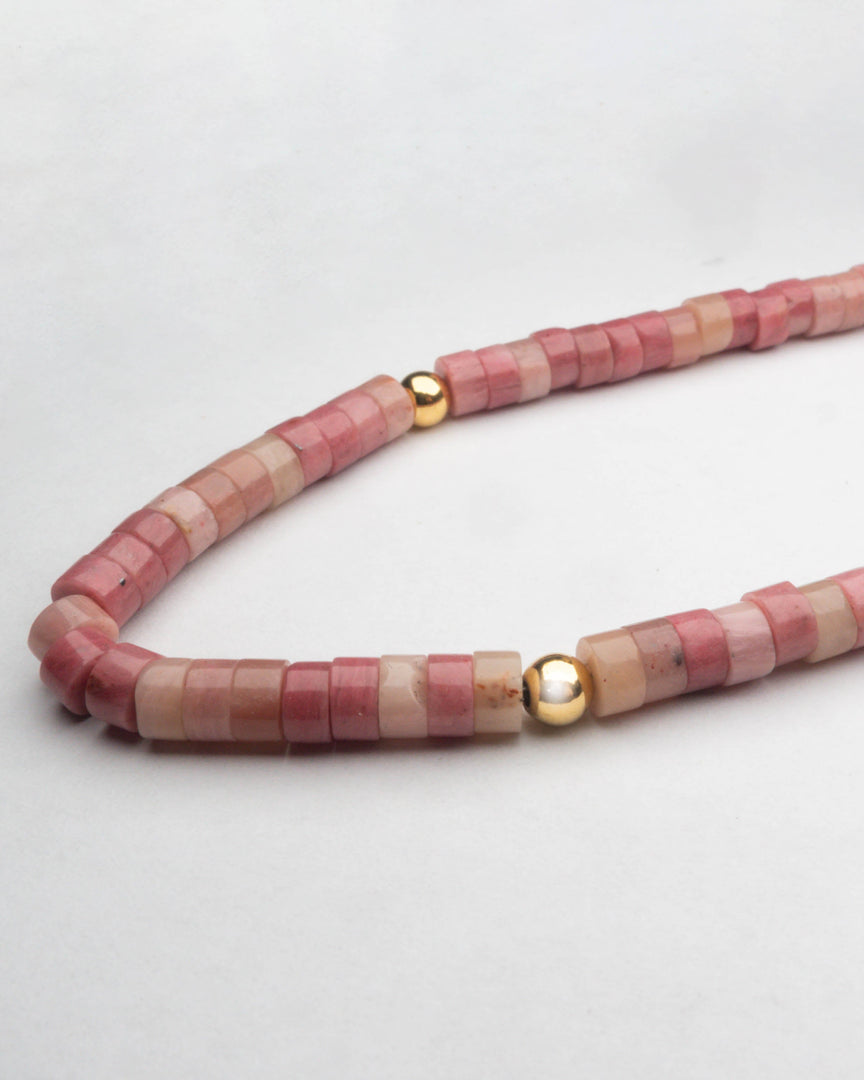 Pink Jade Stone Necklace