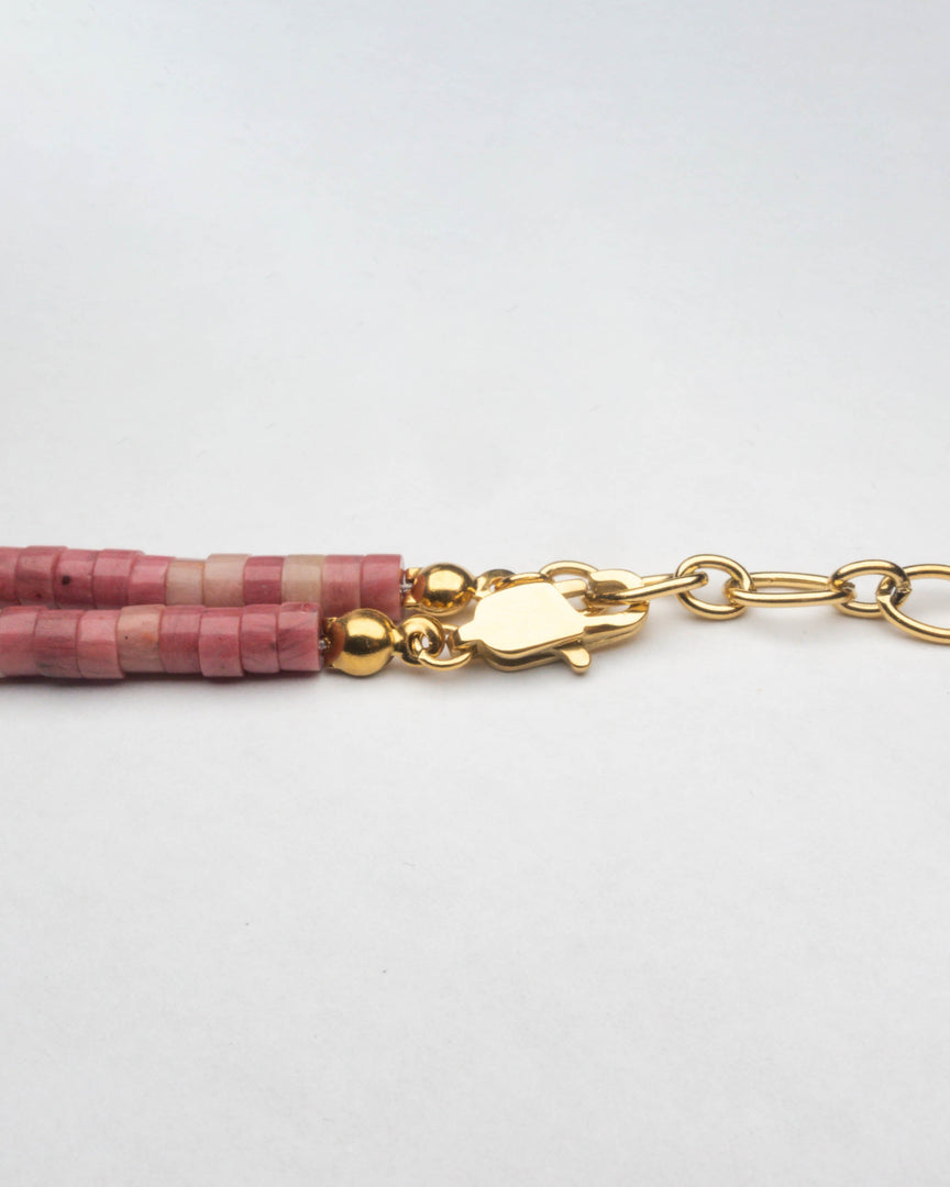 Pink Jade Stone Necklace