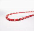 Red Line Stone Necklace