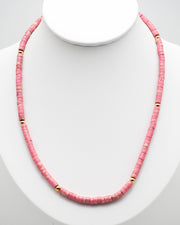 Pink Chalcedony Stone Necklace