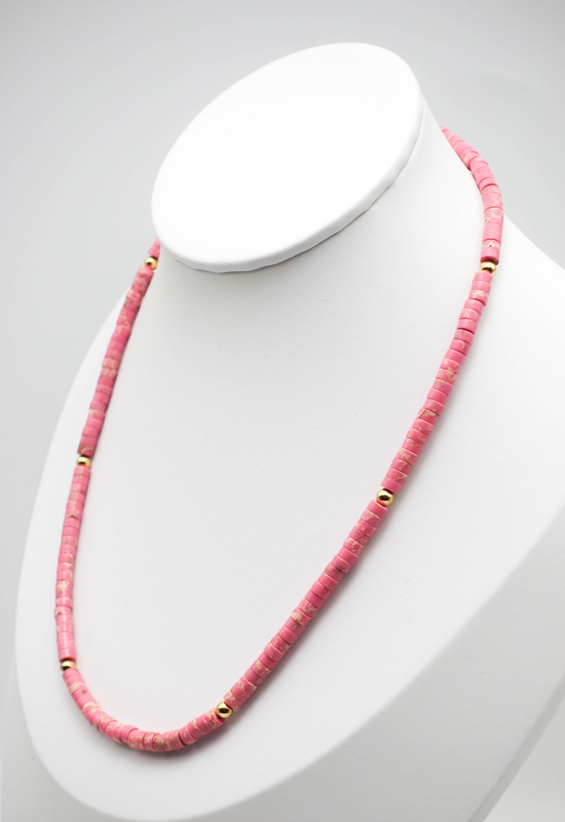 Pink Chalcedony Stone Necklace