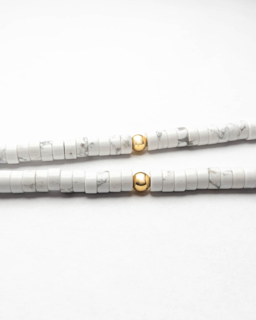 White Howlite Stone Necklace