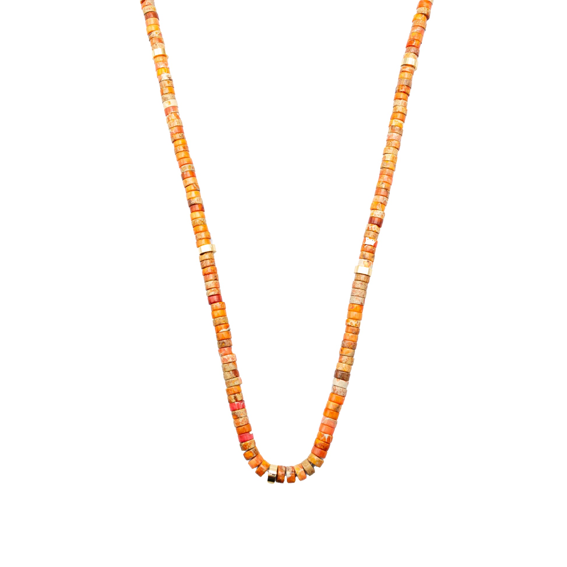 Orange Chalcedony Stone Necklace