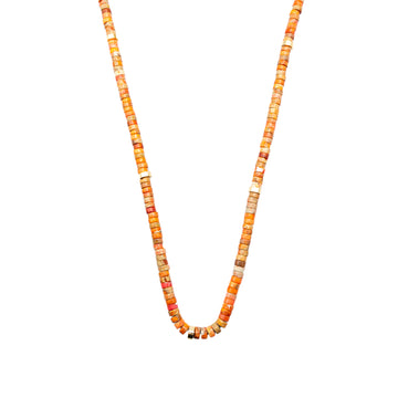 Orange Chalcedony Stone Necklace