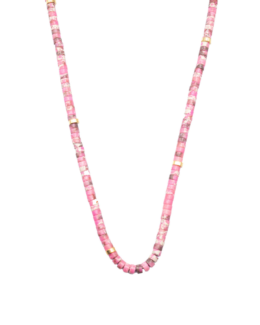 Pink Jade Stone Necklace