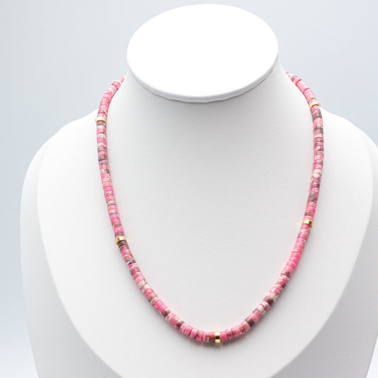 Pink Jade Stone Necklace