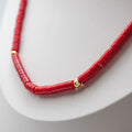 Red Chalcedony Stone Necklace