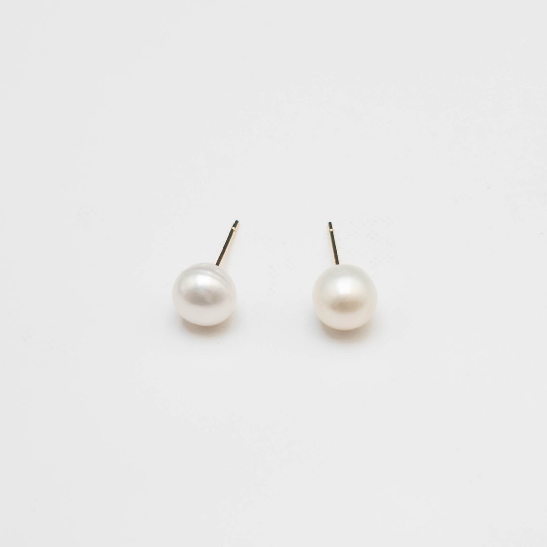 Golden Raw Pearl Earrings