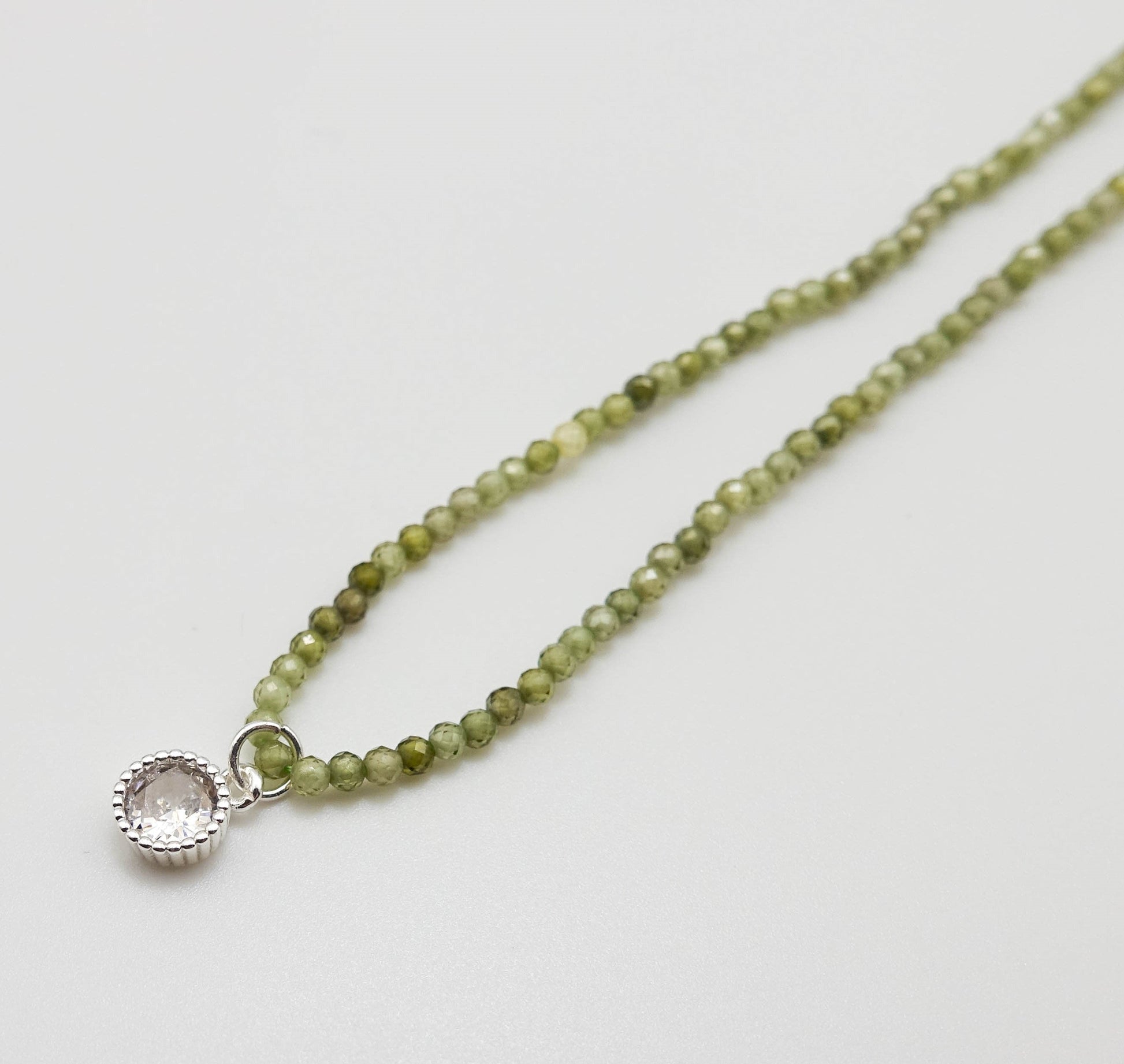 Green Crushed Stone Necklace