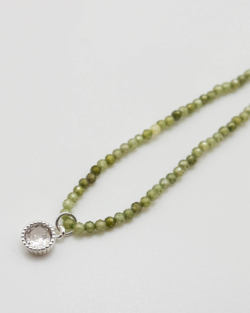 Green Crushed Stone Necklace