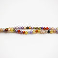 Rainbow Bead Chain Round Diamond Pendant