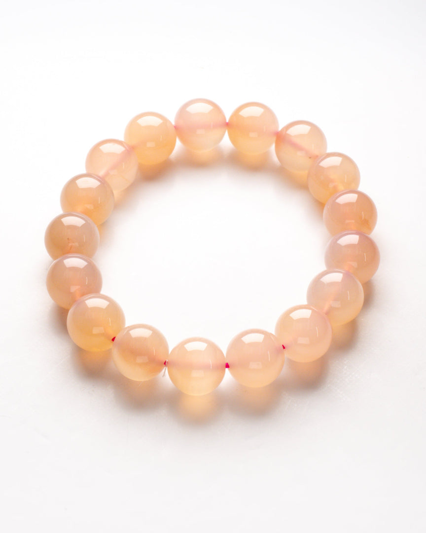 Pink Agate Bracelet (Peach)