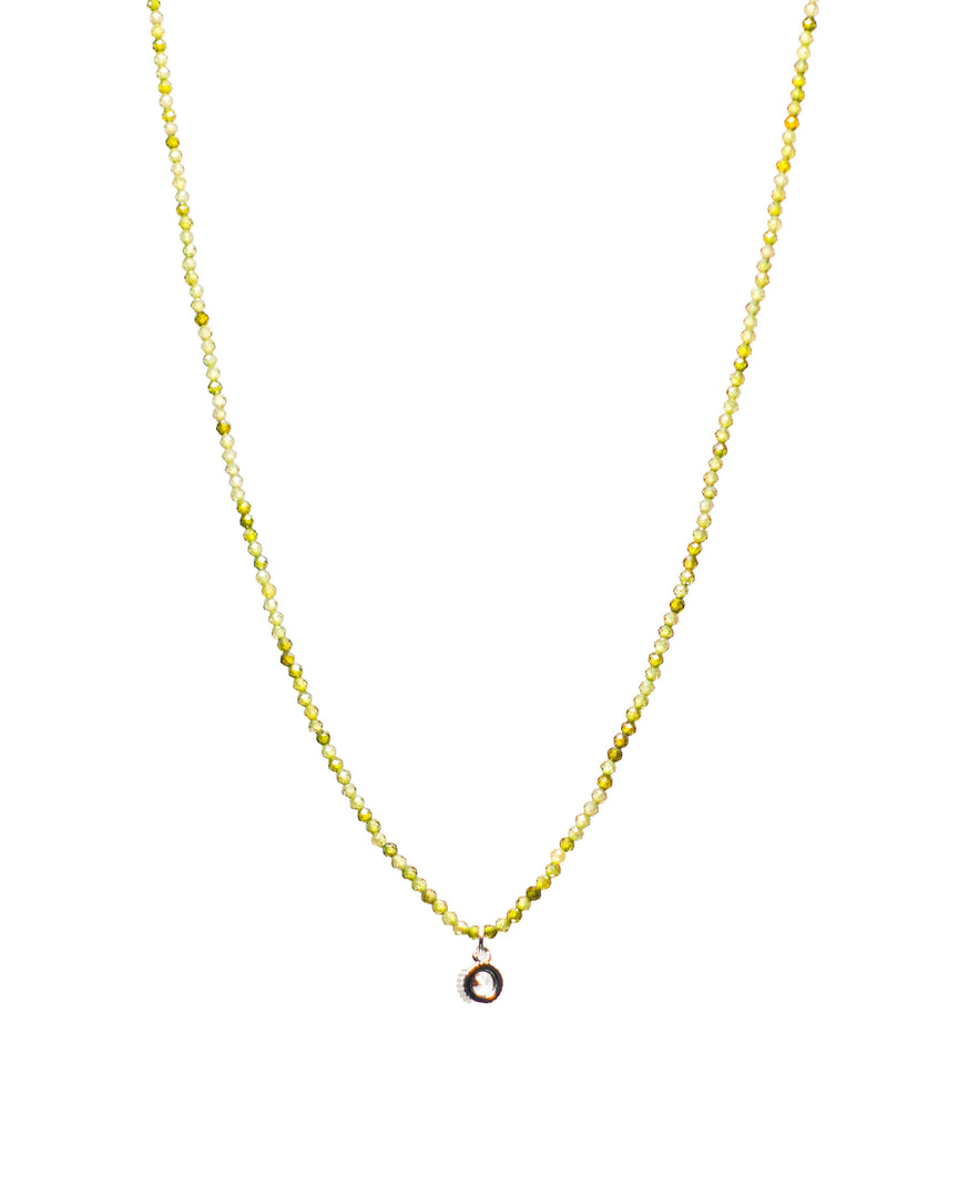 Green Crushed Stone Necklace