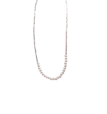 Gravel Stone Beaded Pearl Necklace