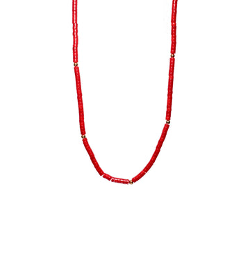 Red Chalcedony Stone Necklace