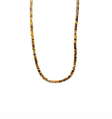 Tiger Iron Stone Necklace