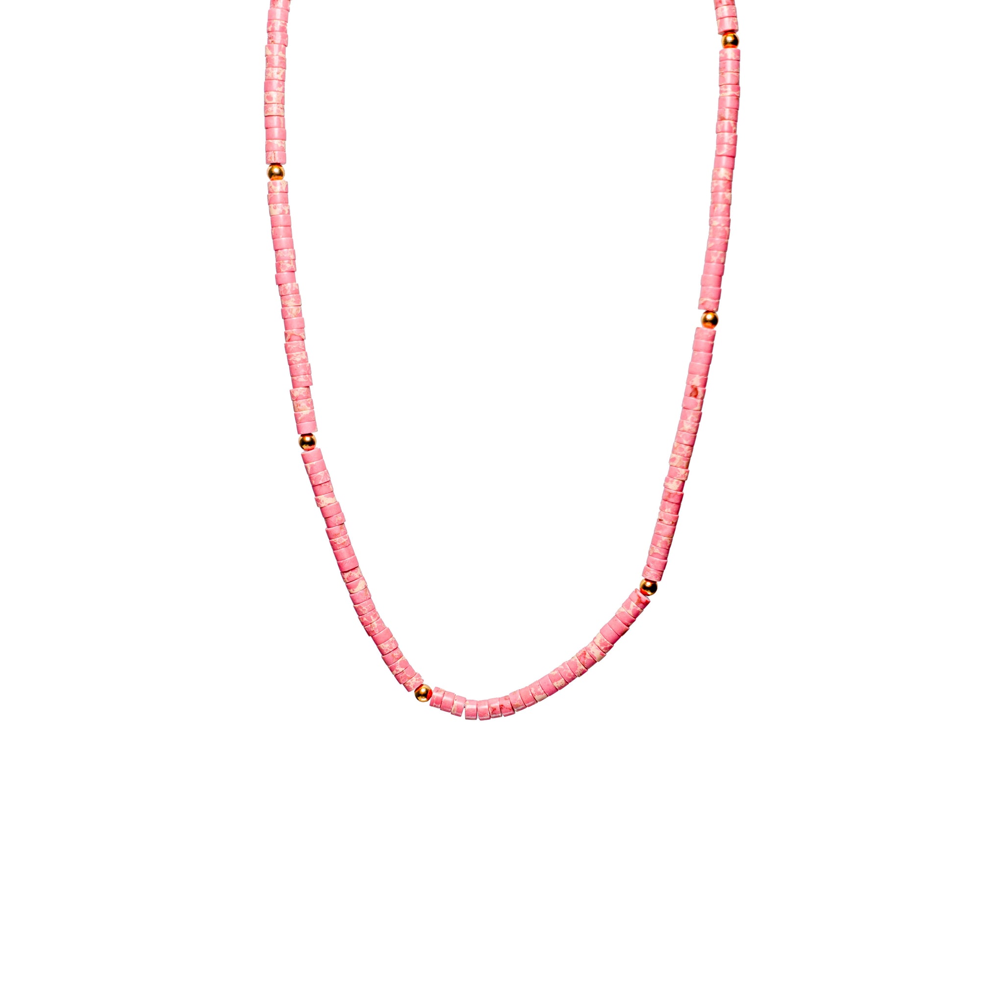 Pink Chalcedony Stone Necklace