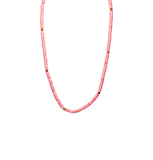 Pink Chalcedony Stone Necklace