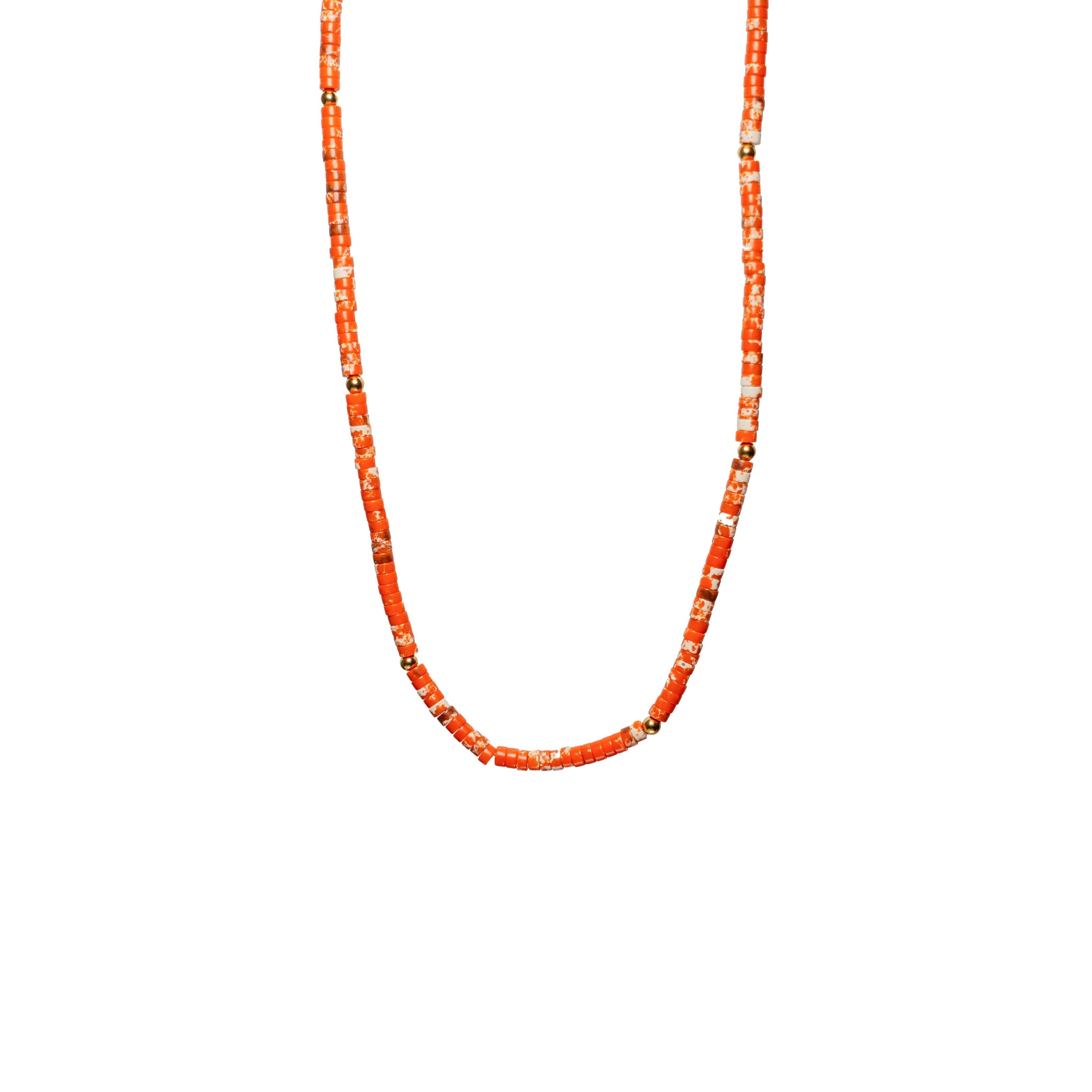 Orange Chalcedony Stone Necklace