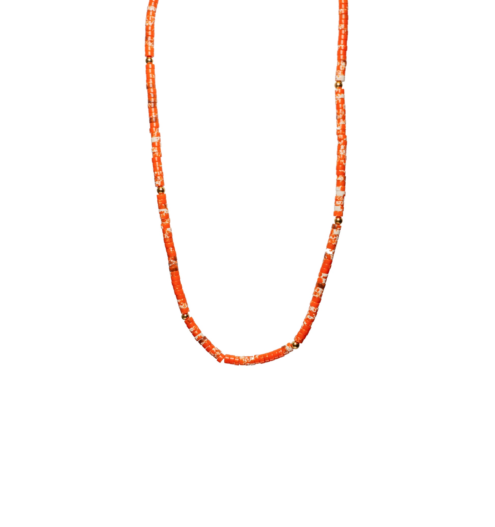 Orange Chalcedony Stone Necklace