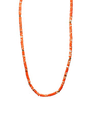 Orange Chalcedony Stone Necklace